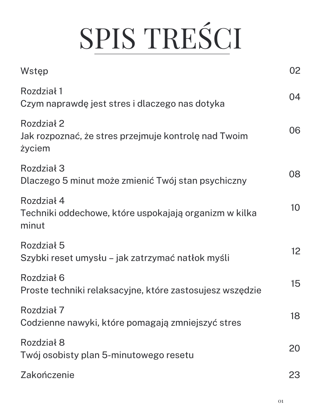 E-Book - Pokonaj stres w 5 minut